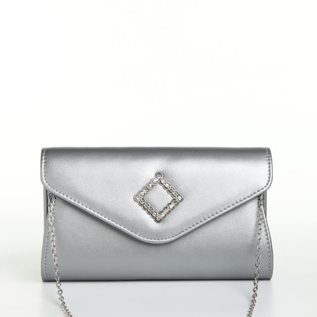 Female bag on a magnet, silver color