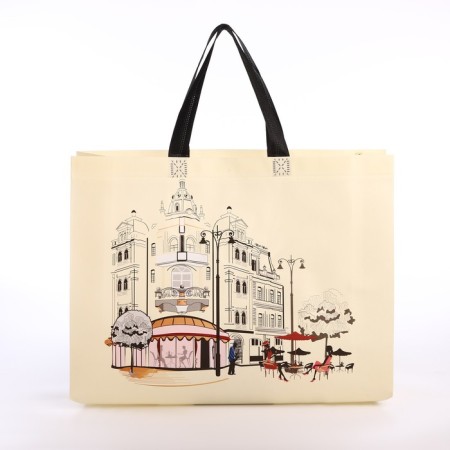 Bag without fastening, beige color-1