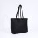 Soper bag with zipper, black color