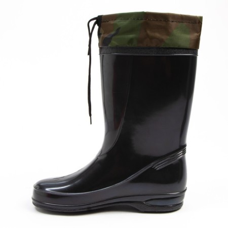 Women's boots with insulation, size 38, black color, PVC-1