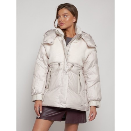 Winter jacket, size 42, beige color-8