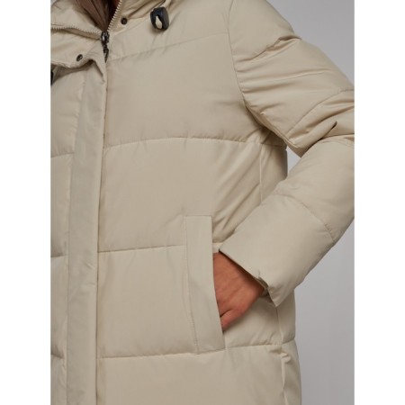 Coat insulated winter female, size 42, beige color-12
