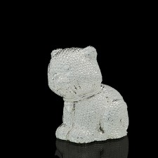 Статуэтка "Котик", посеребрение, 7 см