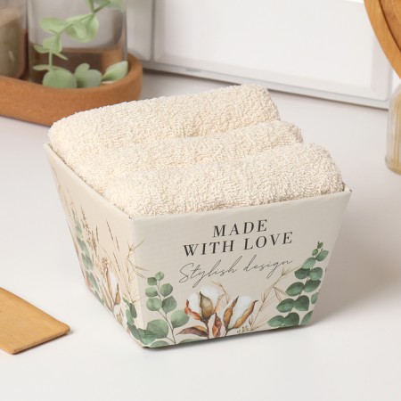 Title of towels Ethel "Made with Love" 35x50 cm - 3 pcs, 100% HL, Makra 340 g/m2