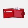 Women's wallet on the button, red color