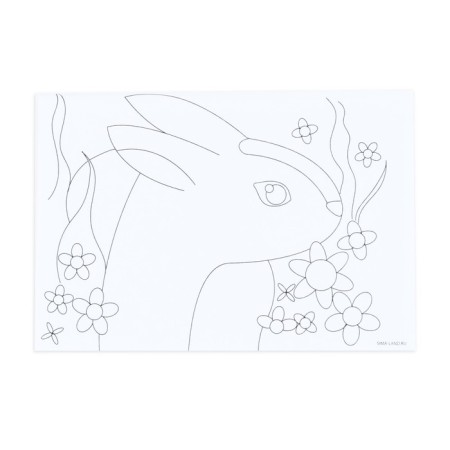 Painting with wool "Rabbit", A5-6