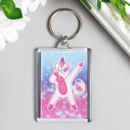 Acryl key a "unicorn" 3.5x5 cm