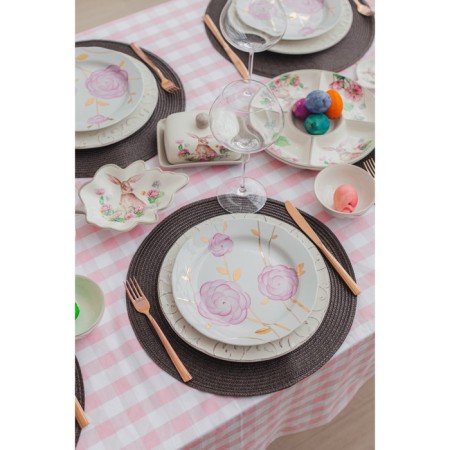 Serving napkin on the table "Loft", d = 38 cm, brown color-6