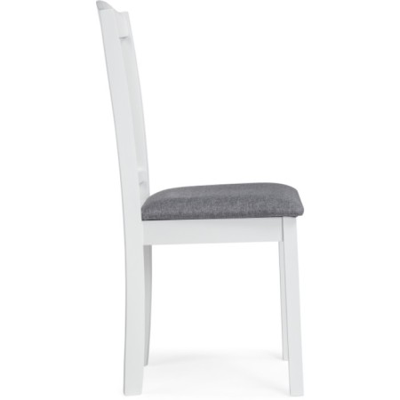 Wooden stool Bert array of gvee/fabric, white/gray 42x46x92 cm-2