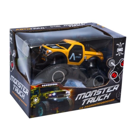 The radio -controlled “Army” jeep works on batteries, sand color-7