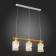 Suspended EVOLUCE lamp. Sle114503-03. Abiritto. 3x60 watts, E27, 60x10x20.5 cm, white color, light wood