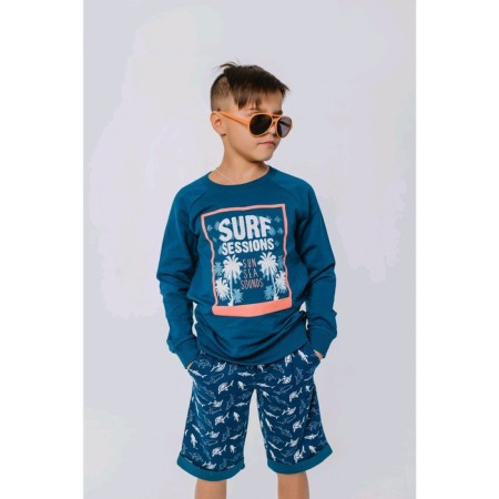 Sweatshirt for boys, height 122 cm, blue color