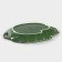Serving dish with handles of the share "leaf", 29 × 3.3 cm, green color