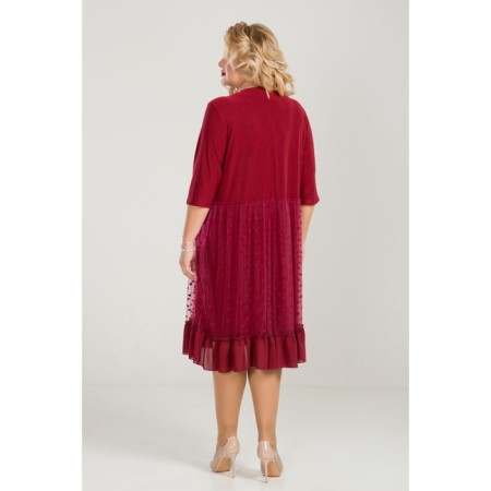 Female dress, size 52, burgundy color-5