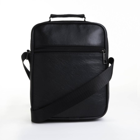Male bag on lightning, long belt, black color-3