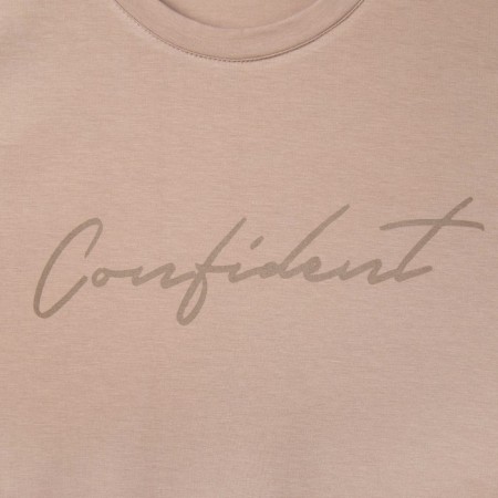 Women's T-shirt Minaku "Confident" Beige color, river 52-7