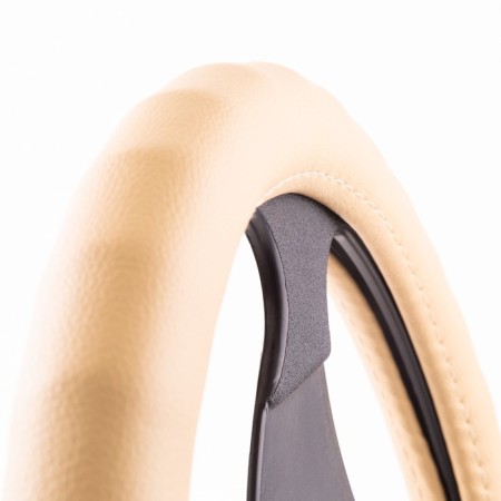 Autoprofi steering wheel, eco-leather steering, 9 cm girth, beige, size m, 37-39 cm-2