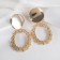 Earrings Metal "Eureka" oval, color gold