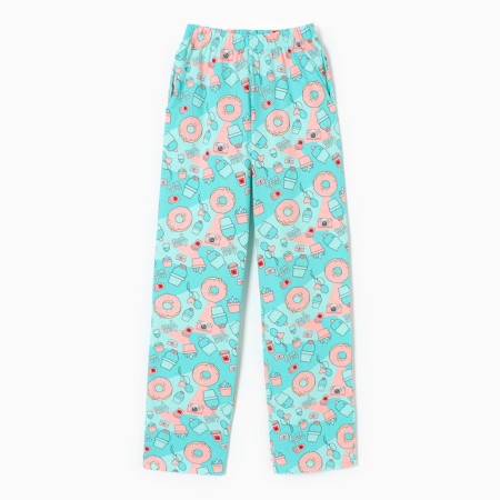 Female home set (T -shirt, trousers), pink color, size 50-9