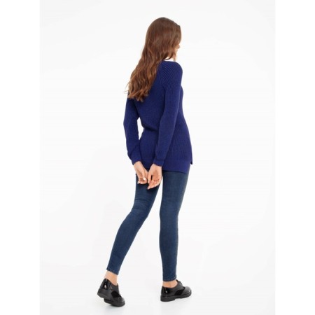 Pulover female elongated CONTE ELEGANT, size S, blue color-1