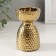 Ceramics candlestick per 1 candle "Illusion" d = 4 cm gold 6.5x6.5x10 cm