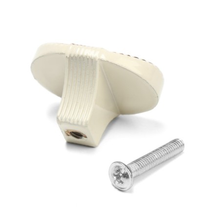 Handle button cappio, zinc, d = 35 mm, white/gold color-6