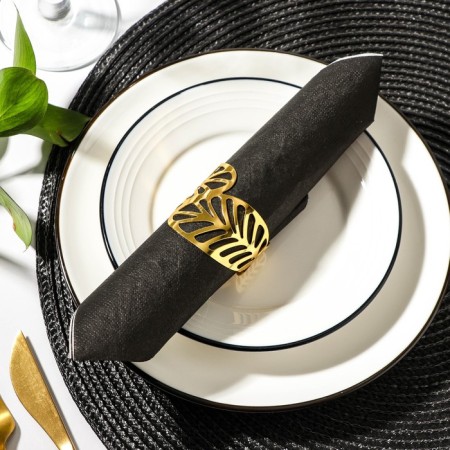 Ring for the “Liszt” napkin, 4.5 × 4.5 × 5 cm, gold color-1