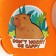 Pillow inflatable "capybara", orange color