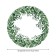 The tablecloth “Summer wreath of greenery”, round, oxford, elastic band, size 120x120 cm, diameter 75-100 cm