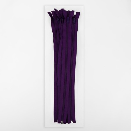 Lightning "Spiral", No. 5, detachable, automatic lock, 40 cm, eggplant color-2