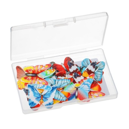 Waffle butterflies for decor of cupcakes, cake, 3x3 cm, 15 pcs-3
