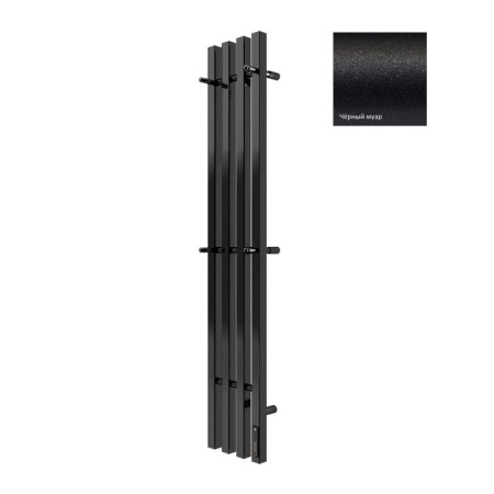 Terminus quatro electric heated towel rail "Prof", 1200x210 mm, Black Muar