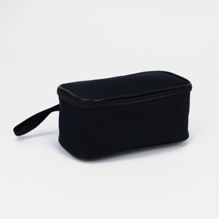 Cosmetic bag with lightning, black color
