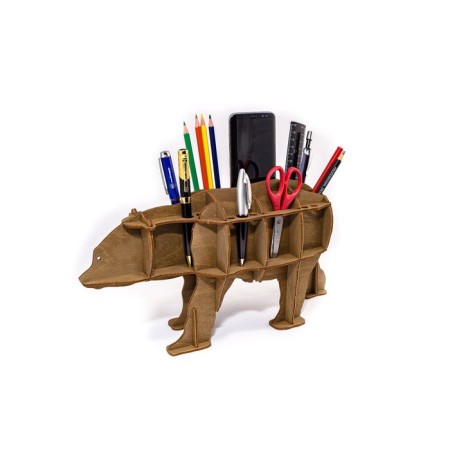The prefabricated model, the desktop organizer "Bear", brown, Ewa Design