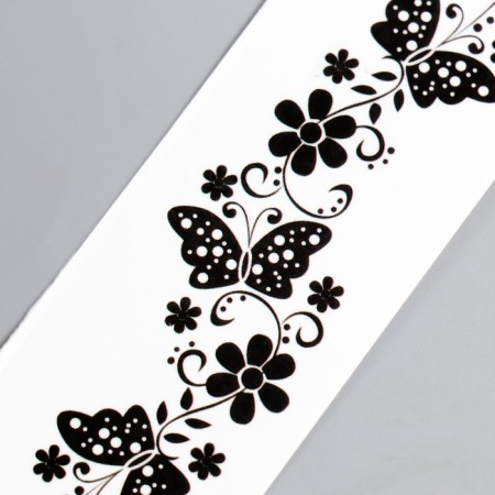 Tattoo on the body "butterflies in flowers" mix 16x3 cm-3