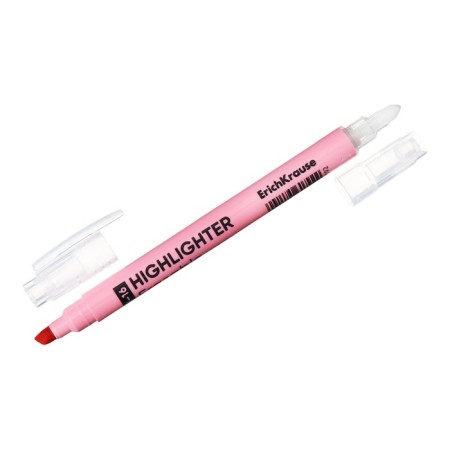 Bilateral marker textbook 4 mm, Erichkrause, "Visioline V-16 Erasable Pastel" Color Pink-2