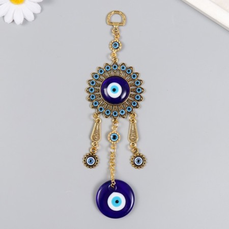 Suspension from the evil eye "Flower and Eye" gold 21 cm