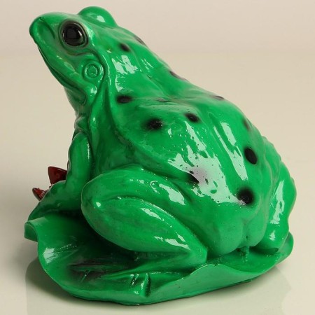 Garden figure "Frog with lotus" Malaya 18x18cm-4