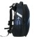 School backpack 38 x 30 x 16 cm, ergonomic back, Stavia "Space", black/blue