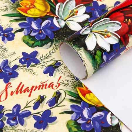 Glossy packaging "tulips", 70 × 100 cm, 1 pc.