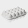 Egg storage container, 15 cells, 27 × 18.5 × 7.5 cm, white color