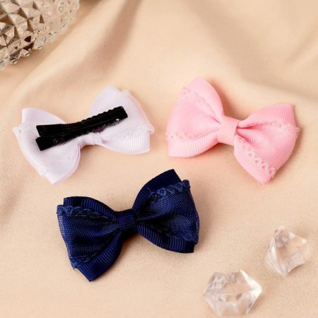 Hair clamp "First -grader" Baltic with a net, 5.5 cm, mix-1
