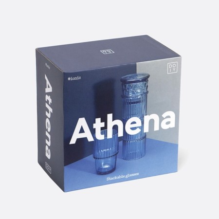 Set of glasses doiy athena, 4 pcs, blue color-4