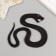 Adhesive -based decor "snake" foam glitter 8x9 cm black