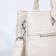 Luggage bag on lightning, 2 external pockets, milk color