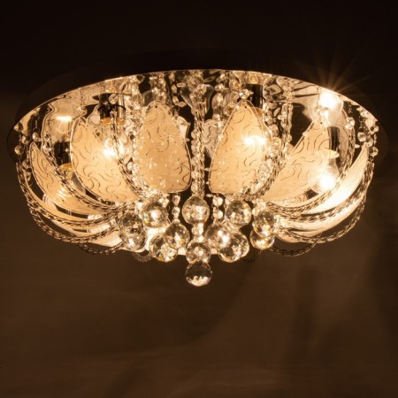 Svetogor chandelier "Simoda" 8x60W E27 LED lighting chrome 60x60cm-6