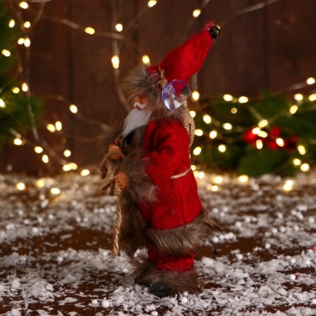 Santa Claus "in a fur suit" 20 cm, red-2