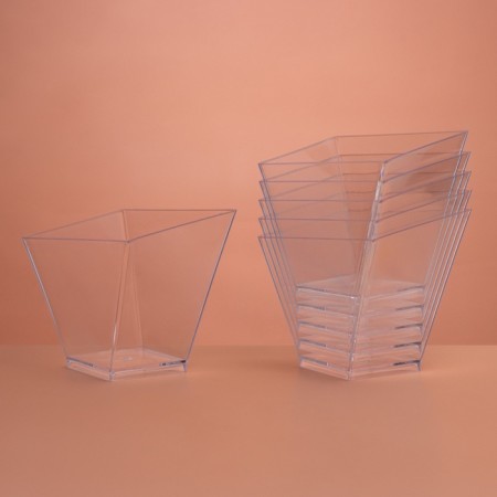 The form of the plastic disposable for the Sapphire buffet, 100 ml, transparent, 15 pcs/unns.-2