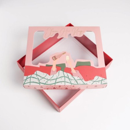 Gift box "Pink Mood", 23.5 x 20.5 x 5.5 cm, New Year-5