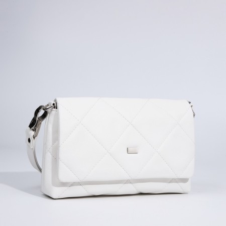 Women's bag Textura, messenger, small size, white color-2